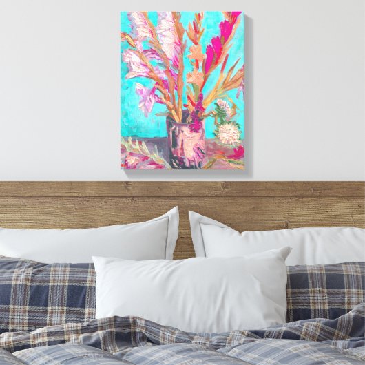 Vincent van gogh gladiolus portrait fine art leinwanddruck (Insitu (Schlafzimmer))