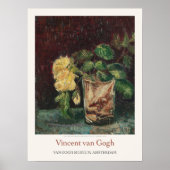 Vincent van Gogh Glass on Yellow Roses Art Print Poster (Vorne)
