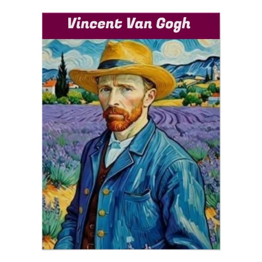 Vincent Van Gogh Glossy Poster (Vorderseite)