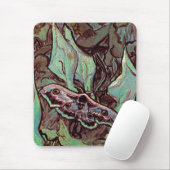 Vincent Van Gogh - Great Peacock Moth Fine Art Mousepad (Mit Mouse)