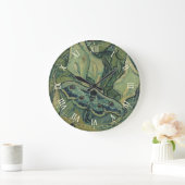 Vincent van Gogh - Great Peacock Moth Große Wanduhr (Zuhause)