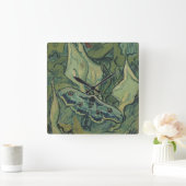 Vincent van Gogh - Great Peacock Moth Quadratische Wanduhr (Zuhause)