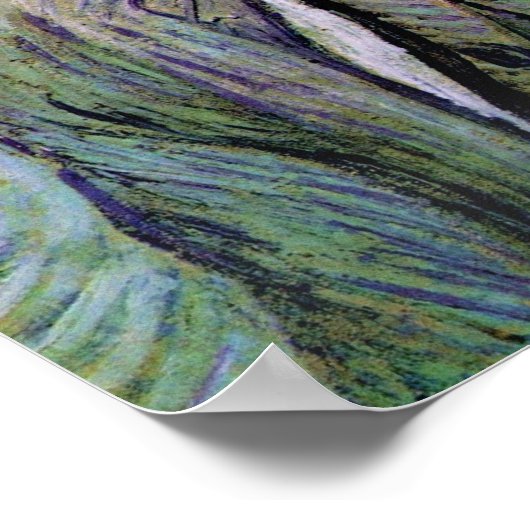 Vincent Van Gogh - Green Self-Portrait Fine Art Poster (Ecke)