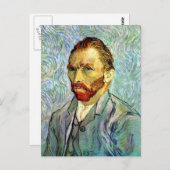 Vincent Van Gogh - Green Self-Portrait Fine Art Postkarte (Vorne/Hinten)