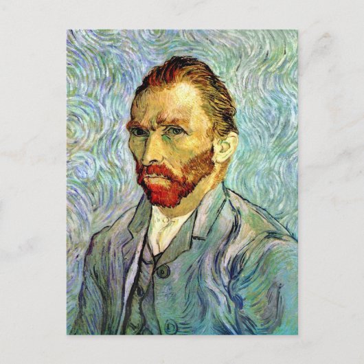 Vincent Van Gogh - Green Self-Portrait Fine Art Postkarte (Vorderseite)
