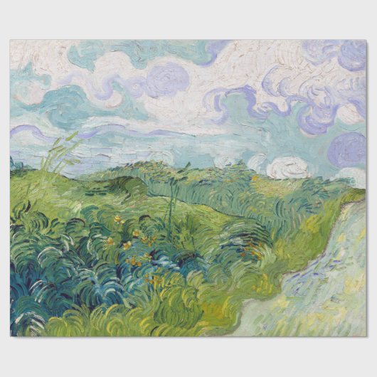 Vincent van Gogh Green Wheat Fields, Auvers Geschenkpapier (Flach)
