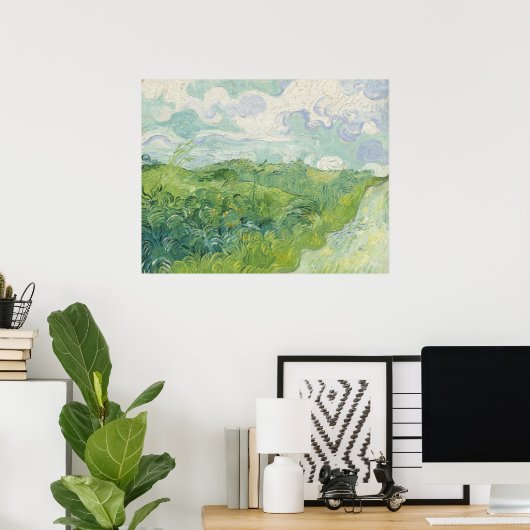 Vincent van Gogh Green Wheat Fields, Auvers Poster (Heimbüro)