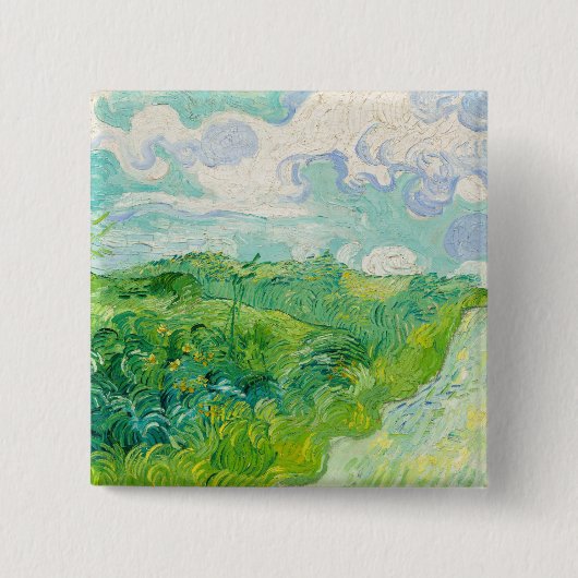 Vincent van Gogh - Grüne Weizenfelder, Auvers Button (Vorderseite)