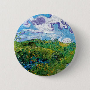Vincent Van Gogh - Grüne Weizenfelder in Auvers Button