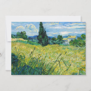 Vincent van Gogh - Grüne Weizenfelder mit Zypresse Dankeskarte