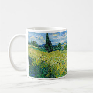 Vincent van Gogh - Grüne Weizenfelder mit Zypresse Kaffeetasse