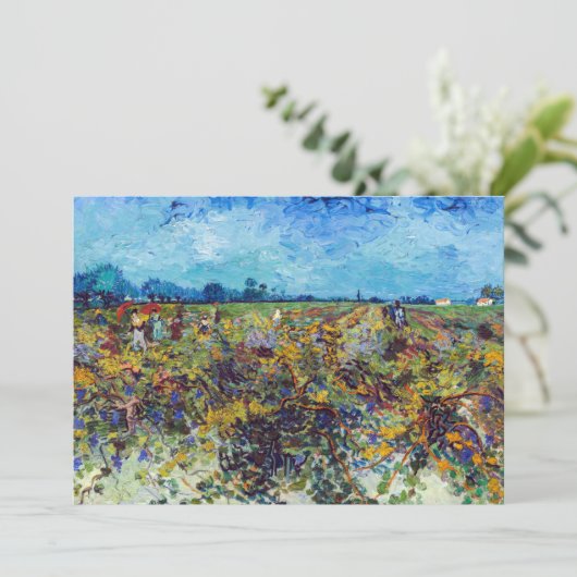 Vincent van Gogh - Grüner Weinberg Dankeskarte (Stehend Vorderseite)