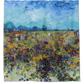 Vincent van Gogh - Grüner Weinberg Duschvorhang (Vorderseite)