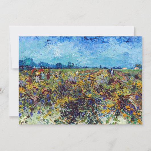 Vincent van Gogh - Grüner Weinberg Einladung (Vorderseite)