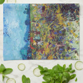 Vincent van Gogh - Grüner Weinberg Geschirrtuch (Gefaltet)