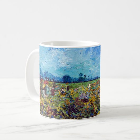 Vincent van Gogh - Grüner Weinberg Kaffeetasse (Vorderseite Links)