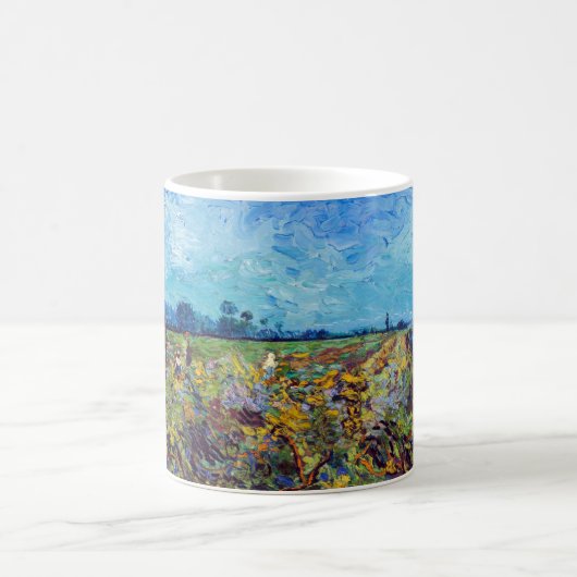 Vincent van Gogh - Grüner Weinberg Kaffeetasse (Mittel)
