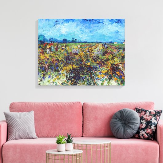 Vincent van Gogh - Grüner Weinberg Leinwanddruck (Insitu (Wohnzimmer))