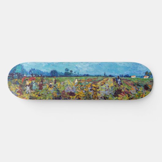 Vincent van Gogh - Grüner Weinberg Skateboard (Horizontal)
