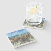 Vincent van Gogh - Grüner Weinberg Steinuntersetzer (Seitenansicht)