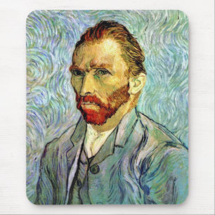 Vincent Van Gogh - Grünes Selbstporträt Fine Art Mousepad