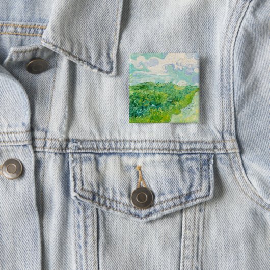 Vincent van Gogh - Grünes Weizenfeld, Auvers Button (Beispiel)