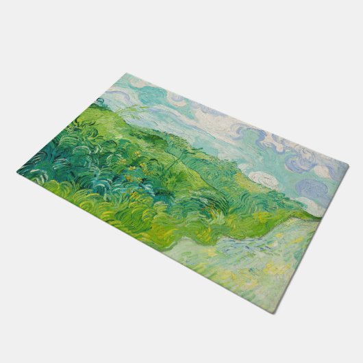 Vincent van Gogh - Grünes Weizenfeld, Auvers Fußmatte (Schrägansicht)