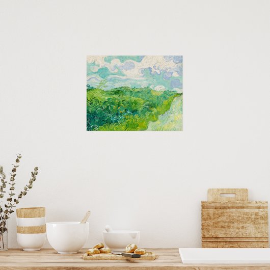 Vincent van Gogh - Grünes Weizenfeld, Auvers Poster (Küche)