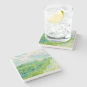 Vincent van Gogh - Grünes Weizenfeld, Auvers Steinuntersetzer (Seitenansicht)