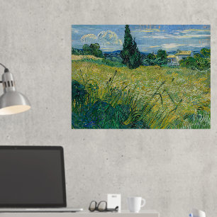 Vincent Van Gogh, Grünes Weizenfeld mit Cypress Foliendrucke