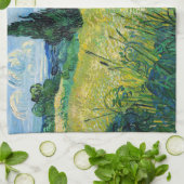 Vincent van Gogh - Grünes Weizenfeld mit Cypress Geschirrtuch (Gefaltet)