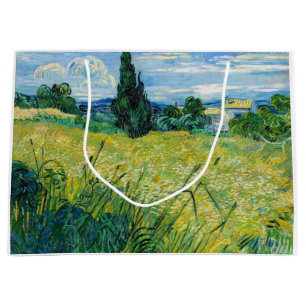 Vincent van Gogh - Grünes Weizenfeld mit Cypress Große Geschenktüte