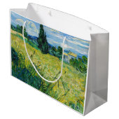 Vincent van Gogh - Grünes Weizenfeld mit Cypress Große Geschenktüte (Rückseite Schrägansicht)
