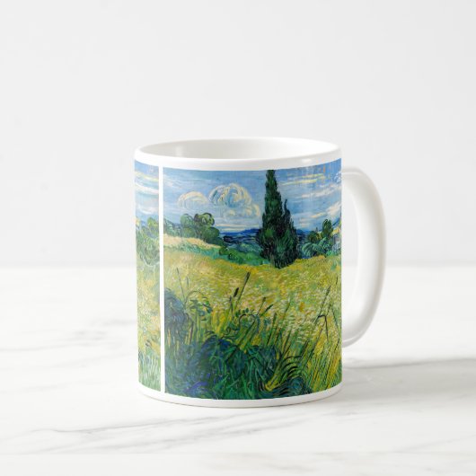 Vincent van Gogh - Grünes Weizenfeld mit Cypress Kaffeetasse (VorderseiteRechts)