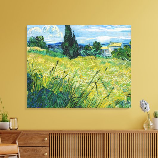 Vincent van Gogh - Grünes Weizenfeld mit Cypress Leinwanddruck (Insitu (Wohnzimmer))