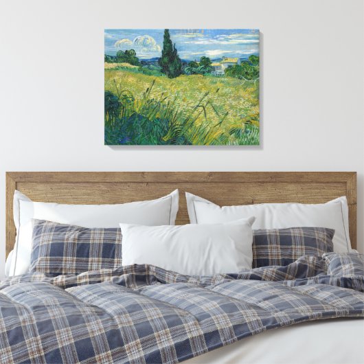 Vincent Van Gogh, Grünes Weizenfeld mit Cypress Leinwanddruck (Insitu (Schlafzimmer))