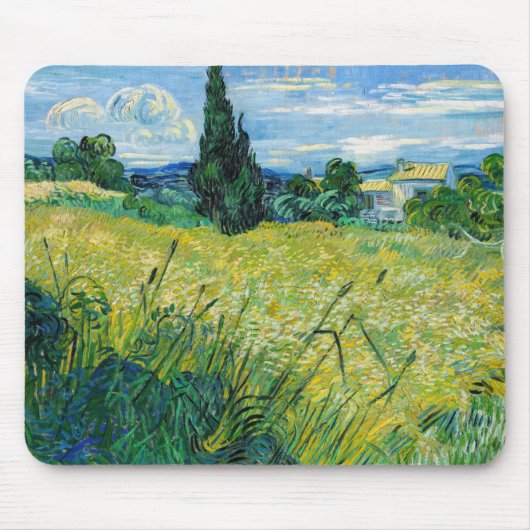 Vincent van Gogh - Grünes Weizenfeld mit Cypress Mousepad (Vorne)