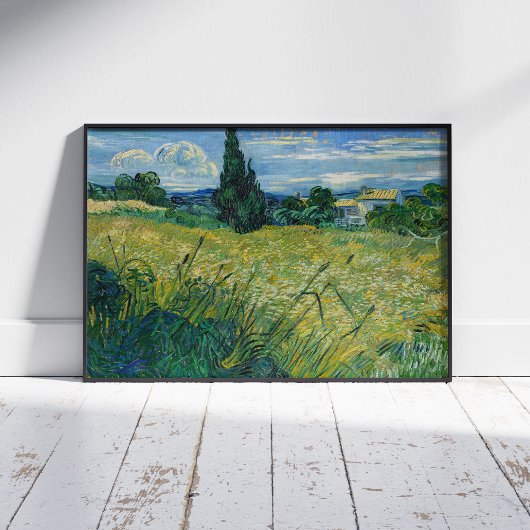 Vincent Van Gogh, Grünes Weizenfeld mit Cypress Poster