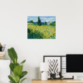 Vincent van Gogh - Grünes Weizenfeld mit Cypress Poster (Heimbüro)