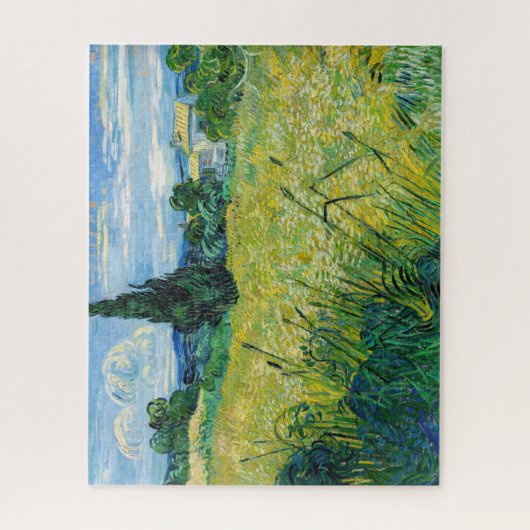 Vincent van Gogh - Grünes Weizenfeld mit Cypress Puzzle (Vertikal)