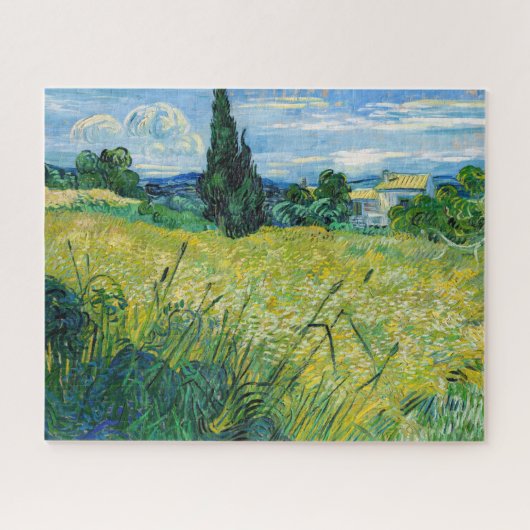 Vincent van Gogh - Grünes Weizenfeld mit Cypress Puzzle (Horizontal)