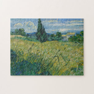 Vincent Van Gogh, Grünes Weizenfeld mit Cypress Puzzle