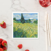 Vincent van Gogh - Grünes Weizenfeld mit Cypress Serviette (Beispiel)