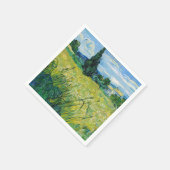 Vincent van Gogh - Grünes Weizenfeld mit Cypress Serviette (Ecke)