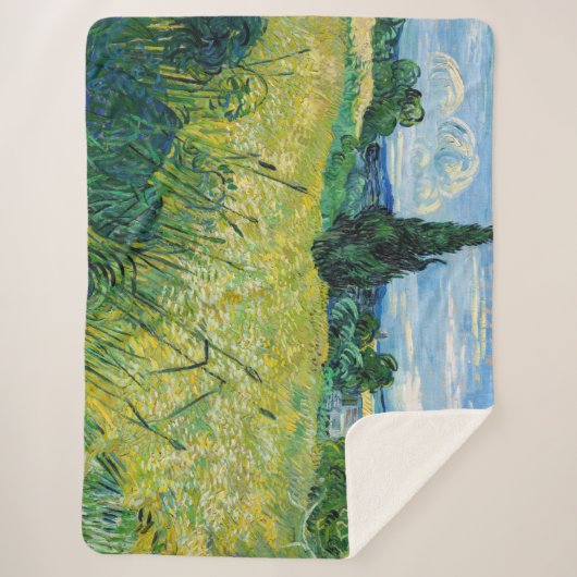Vincent van Gogh - Grünes Weizenfeld mit Cypress Sherpadecke (Vorderseite)