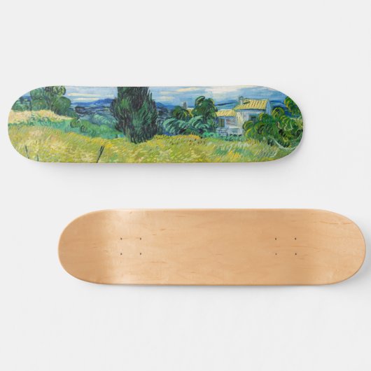 Vincent van Gogh - Grünes Weizenfeld mit Cypress Skateboard (Horizontal)