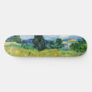 Vincent van Gogh - Grünes Weizenfeld mit Cypress Skateboard