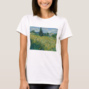 Vincent Van Gogh, Grünes Weizenfeld mit Cypress T-Shirt