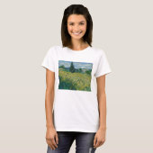 Vincent Van Gogh, Grünes Weizenfeld mit Cypress T-Shirt (Vorne ganz)