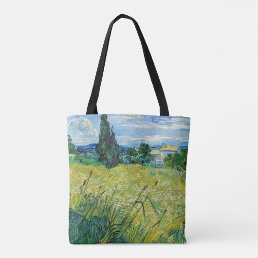 Vincent van Gogh - Grünes Weizenfeld mit Cypress Tasche (Rückseite)